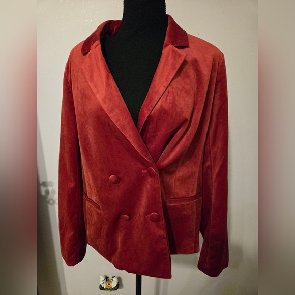NWT LC Lauren Conrad Rich Burgundy Blazer - Picture 7 of 7